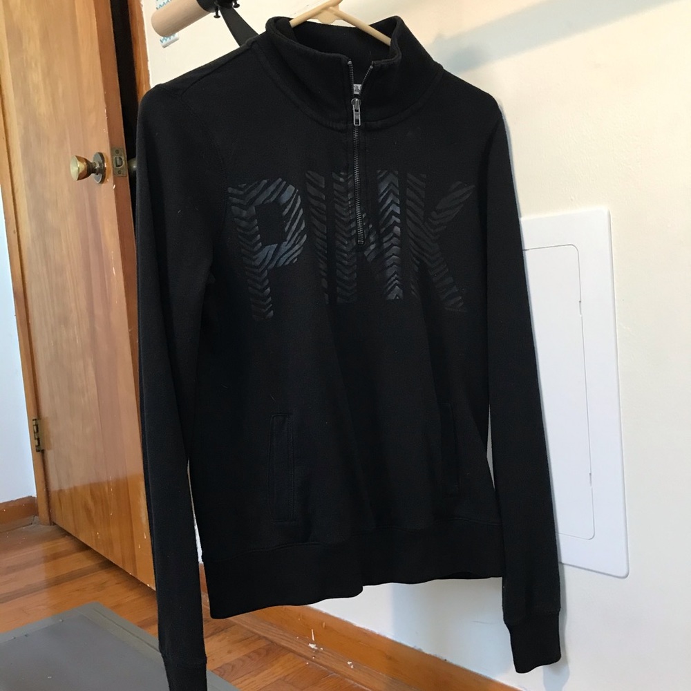 PINK zip-up crewneck 🖤✨